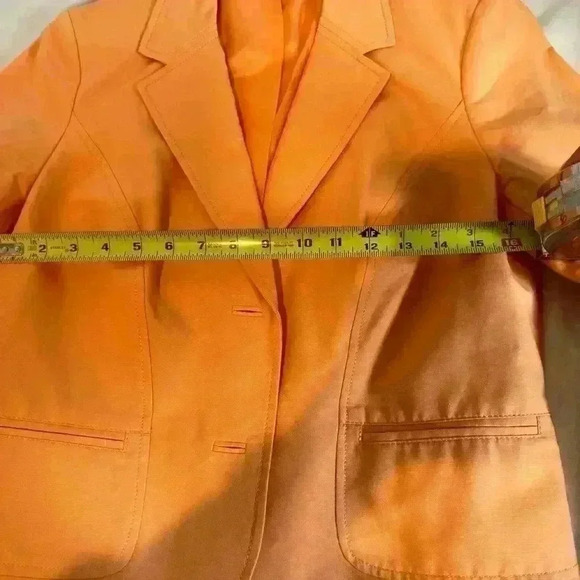 I.E. Light Orange Cotton Blazer (Size 14P) - Picture 11 of 13